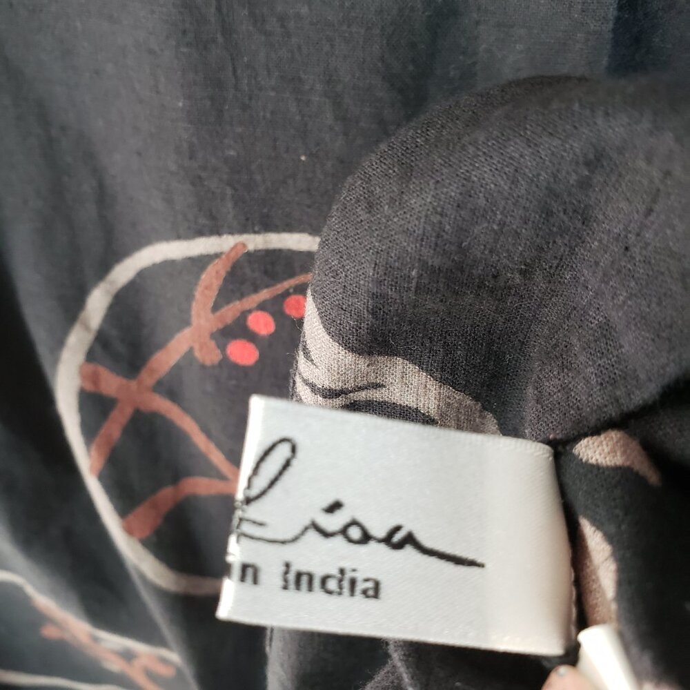 Mona Lisa Mao Mam Jacket Shirt Boxy Lagenlook Art-to-wear Abstract Print O/S - Picture 5 of 15